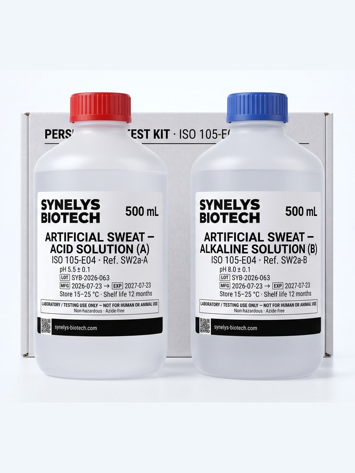 Kit transpiration · ISO 105-E04 · Synelys Biotech